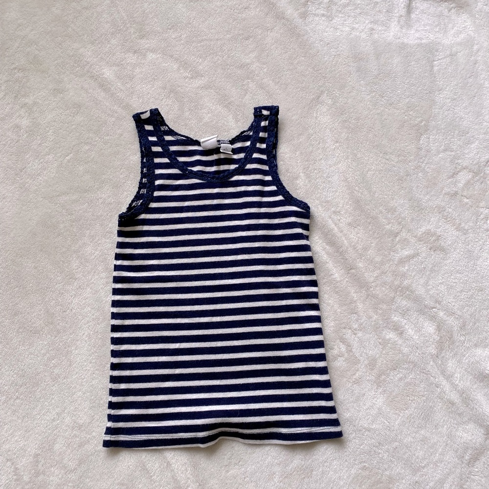 Gap Navy striped sleeveless, size S 6-7